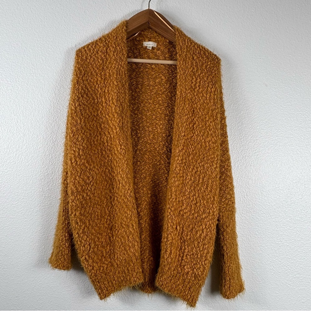 Warm Amber Open-Front Cardigan